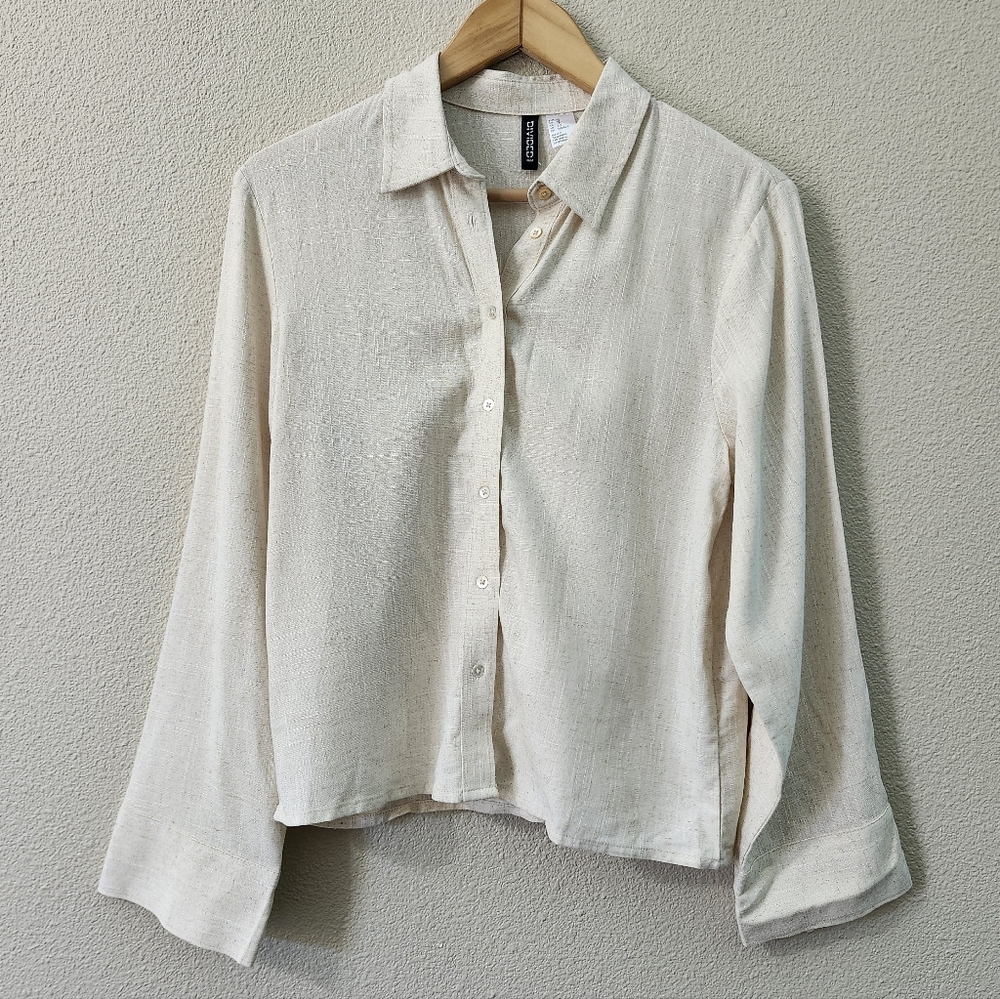 Divided H&M Linen Blend Shirt